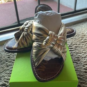 Sam Edelman Garson Gold Leather Sandal